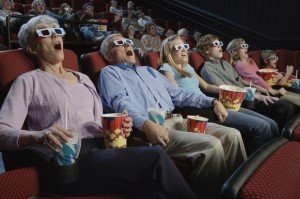 People Watching 3-Dimensional Movie